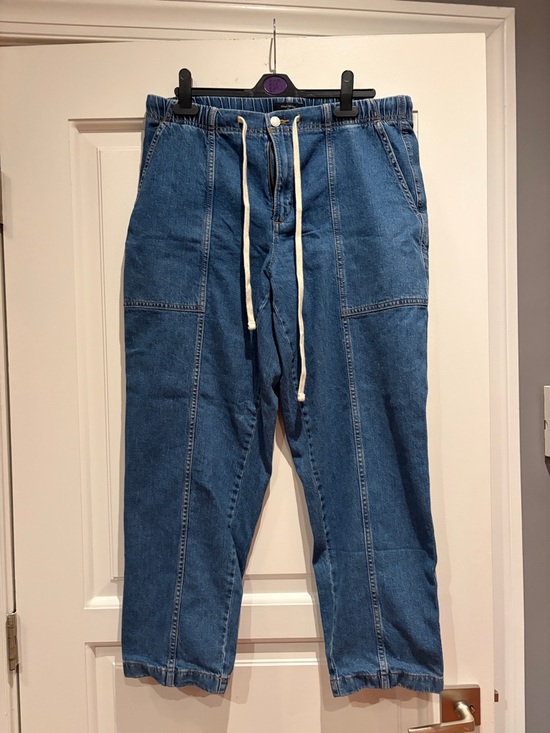Banana Republic Factory Denim - Banana Republic Factory Blue Wide-Leg Denim Jeans